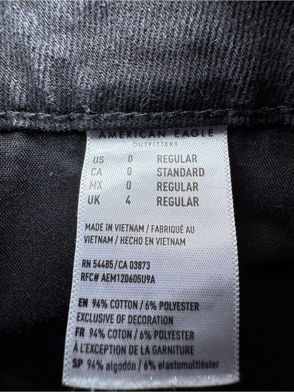 American Eagle Hi-Rise A-Line Black Denim Button Front Mini Skirt Size 0 - Picture 9 of 13